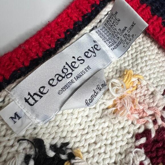 VTG 1993 The Eagle’s Eye Homecoming Cardigan Sweater M Cheerleader School Theme - Picture 9 of 12